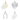 18K Gold & Stainless Steel Charm Set – Wishbone, Heart, Pearl & Modern Minimalist Designs