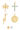 18K Gold PVD Stainless Steel Charm Bundle – Mixed Designs (Faith, Love, Bow, Cross & More)